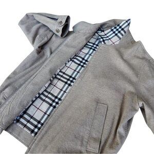 Burberry London Harrington Jacket – Light Grey Cotton